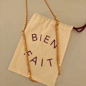Madewell link necklace with jewelry pouch